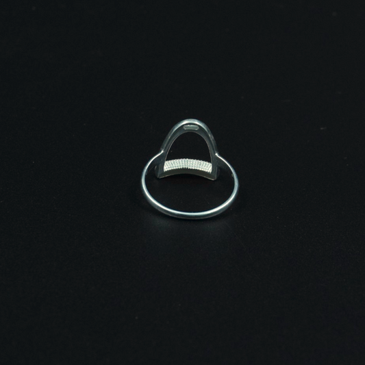 Horse Stirrup Ring - Silver Plated Brass | Equestrian Statement Ring