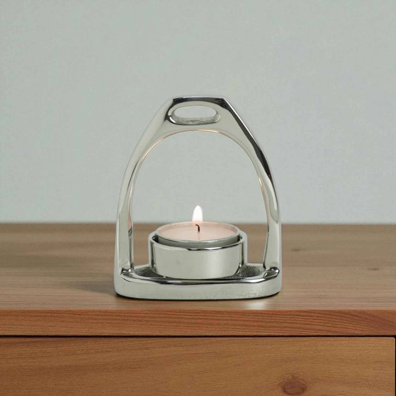 Horse Stirrup Candle T Light 4"
