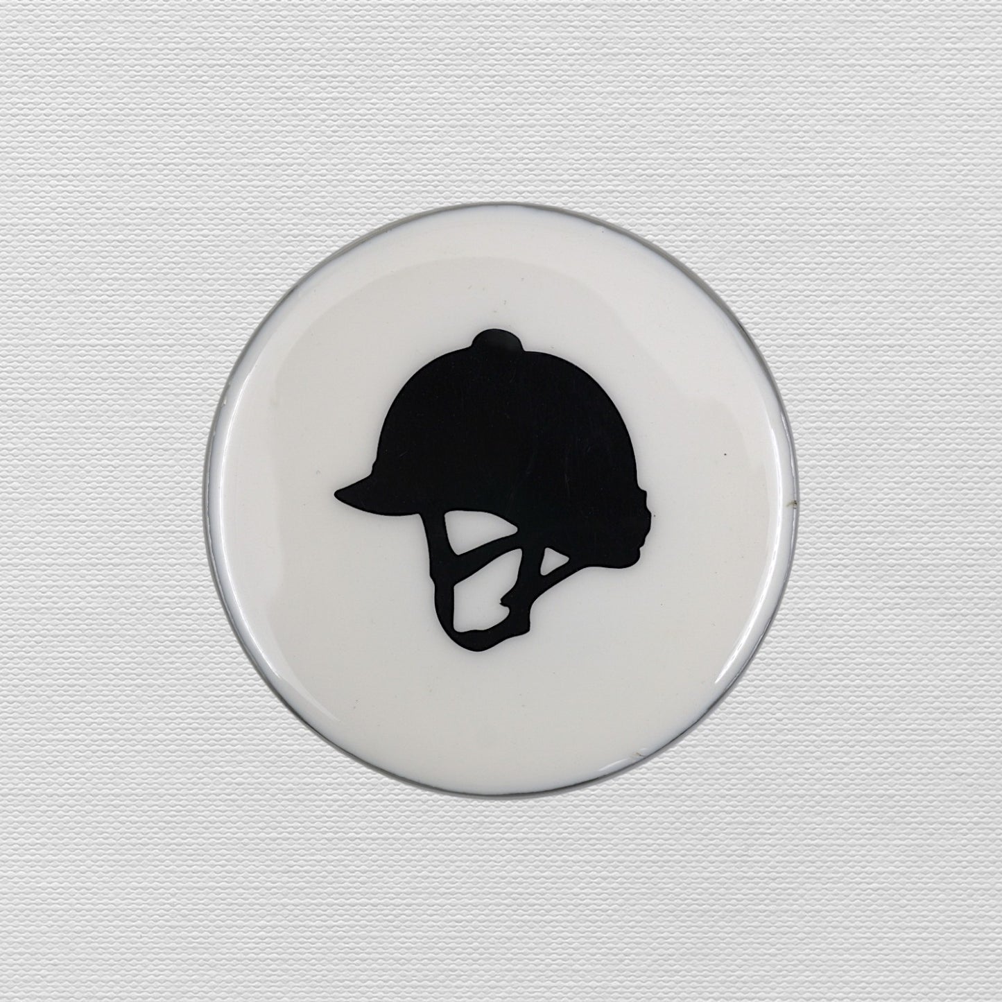Horse Helmet Coaster Acrylic Finish 3.5"