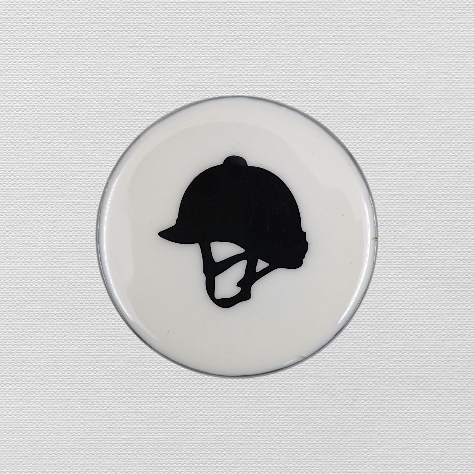 Horse Helmet Coaster Acrylic Finish 3.5"