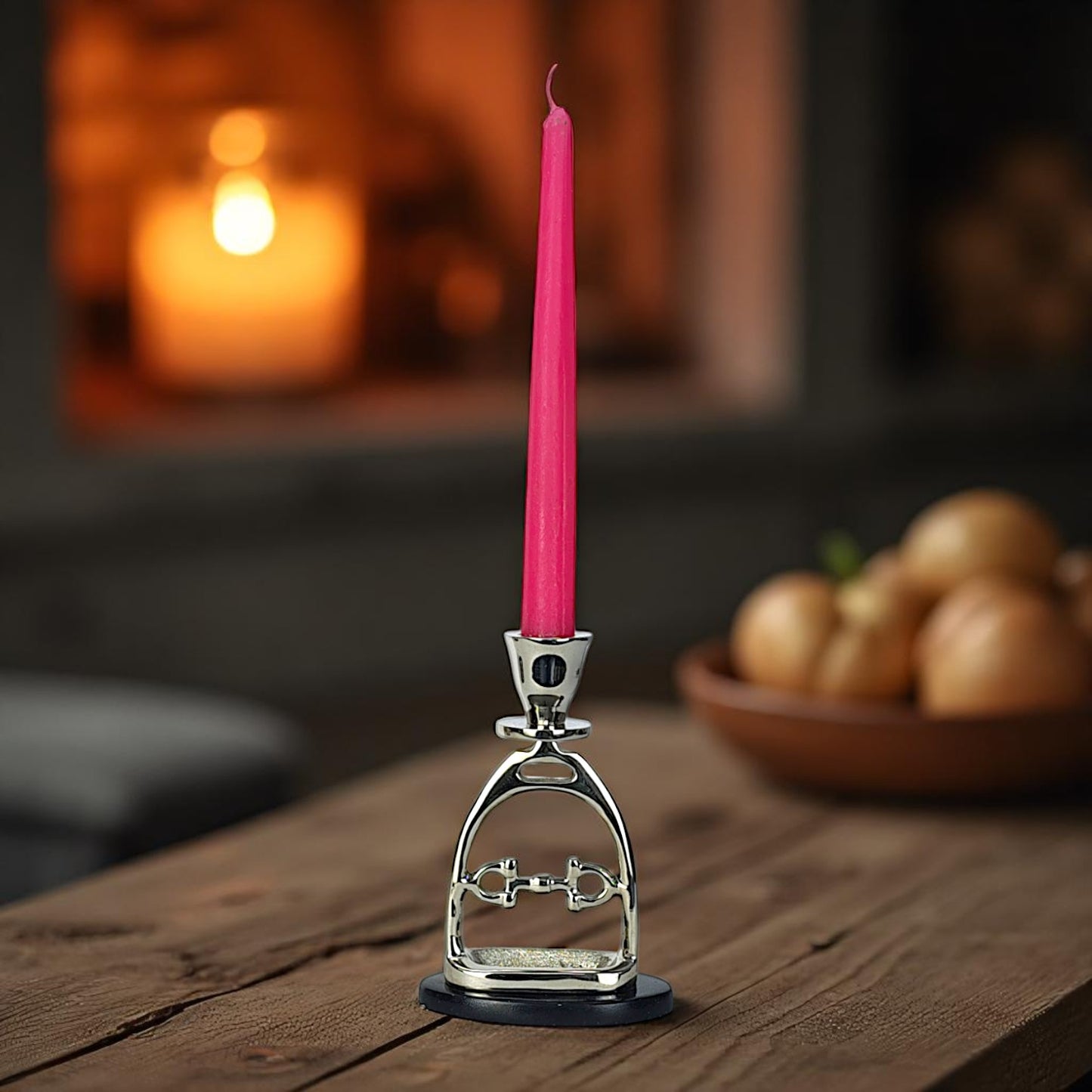 Horse Stirrup Bit Candle Stand 6"