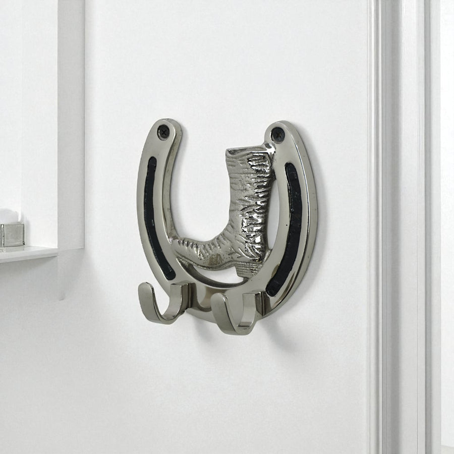 Horse Shoe Boot Wall Hook - 2 Hooks