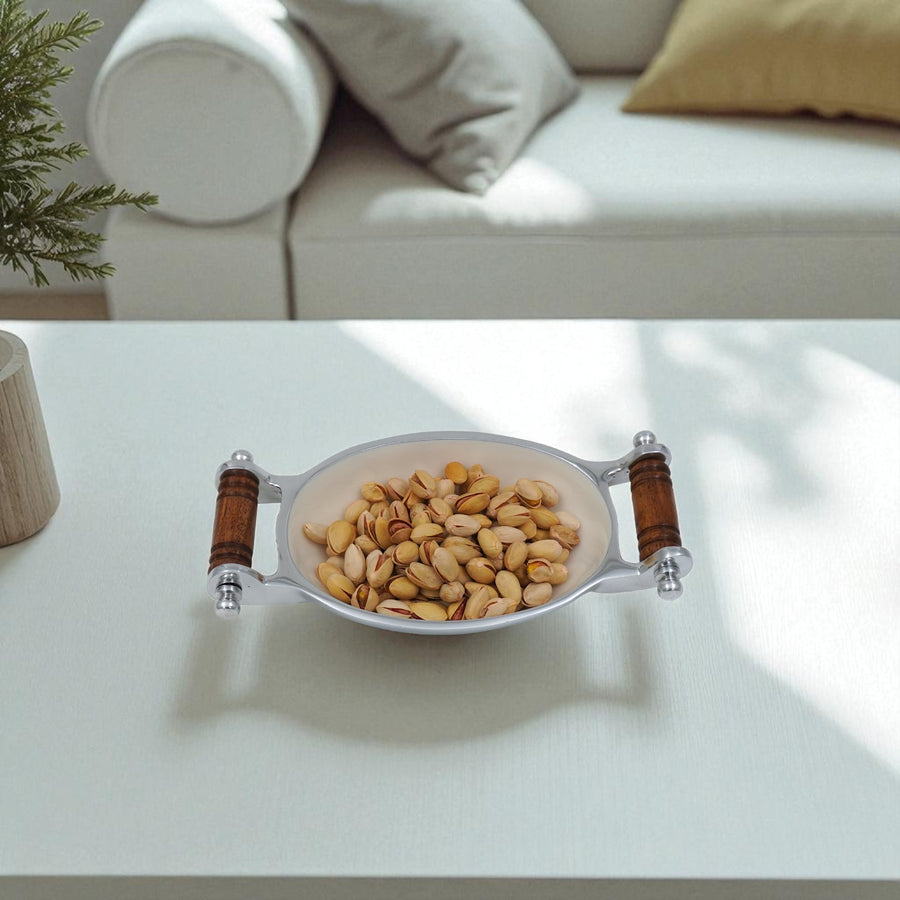 Horse Bit Bowl with Handles Acrylic Finish Oval