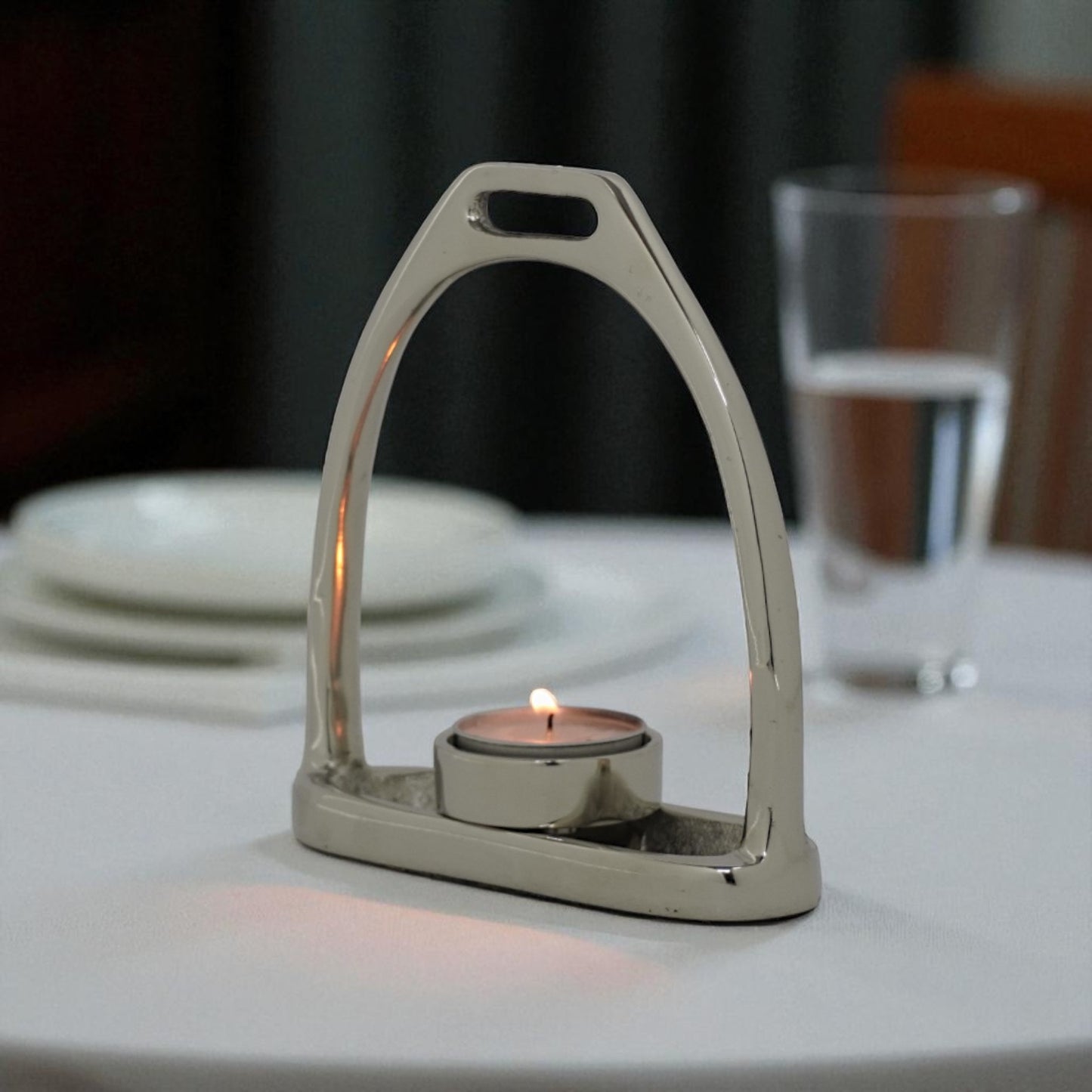 Horse Stirrup Candle T Light 6"