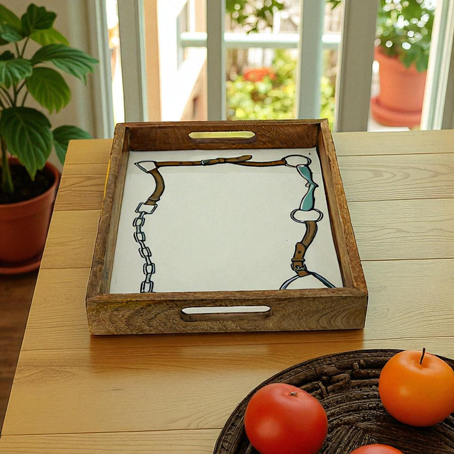 Horse Halter Tray Acrylic Finish Rectangular 14"
