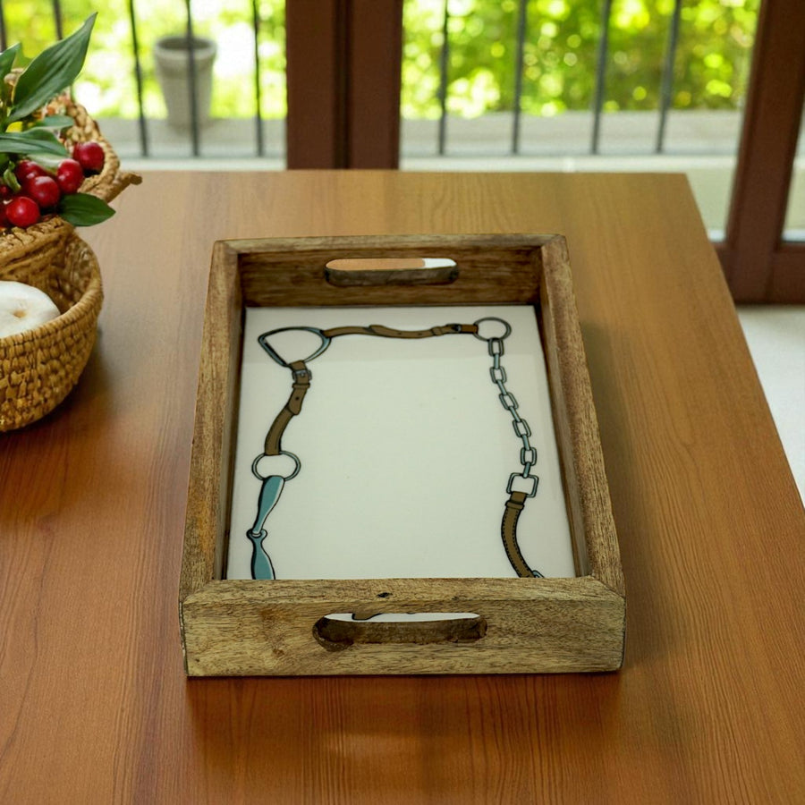 Horse Halter Acrylic Finish Tray Rectangular 12"