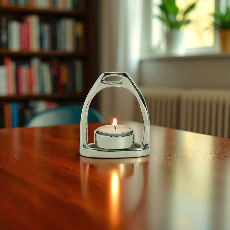 Horse Stirrup Candle T Light 4"