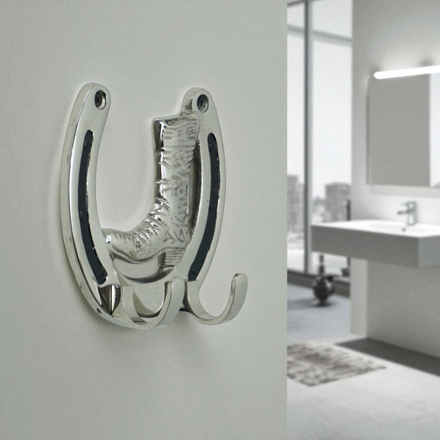 Horse Shoe Boot Wall Hook - 2 Hooks