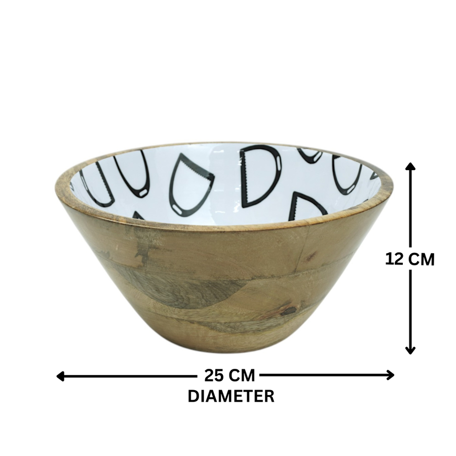 Horse Stirrup Bowl Acrylic Finish Round 10"