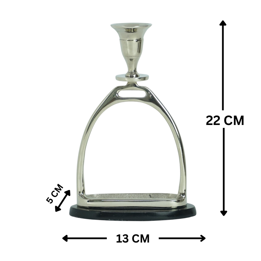 Horse Stirrup Candle Stand 9"