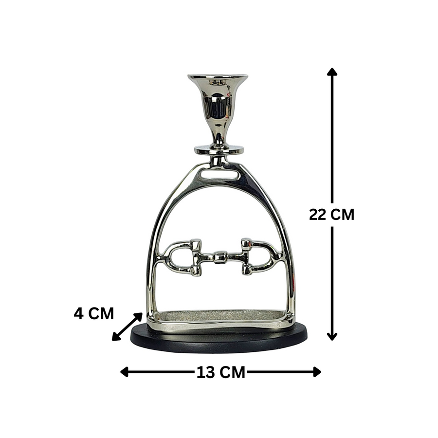 Horse Stirrup Bit Candle Stand 9"
