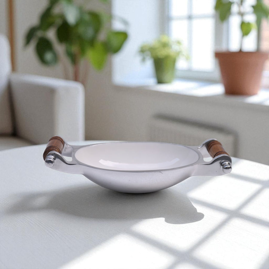 Horse Bit Bowl with Handles Acrylic Finish Oval