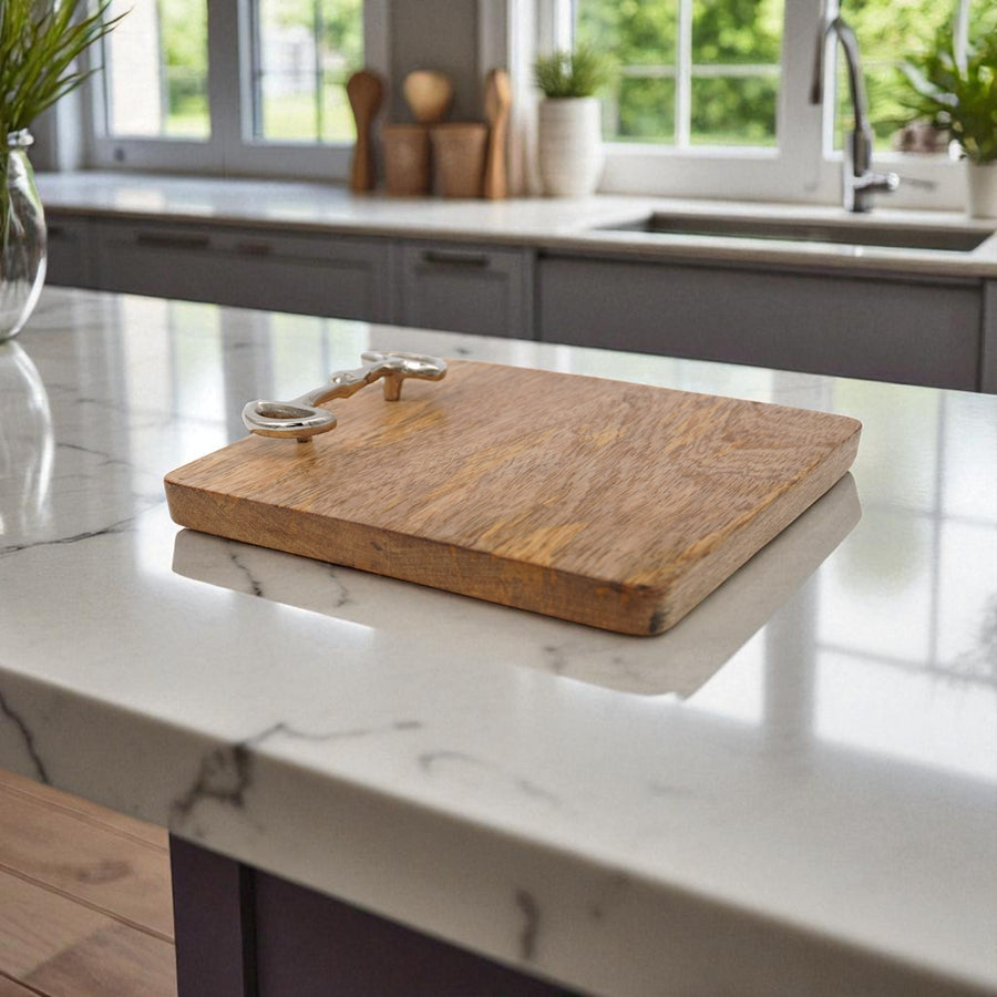 Horse Bit Chopping Board Square 8"