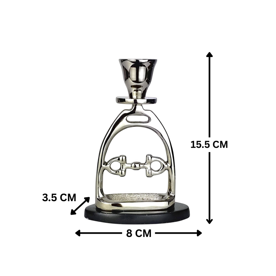 Horse Stirrup Bit Candle Stand 6"