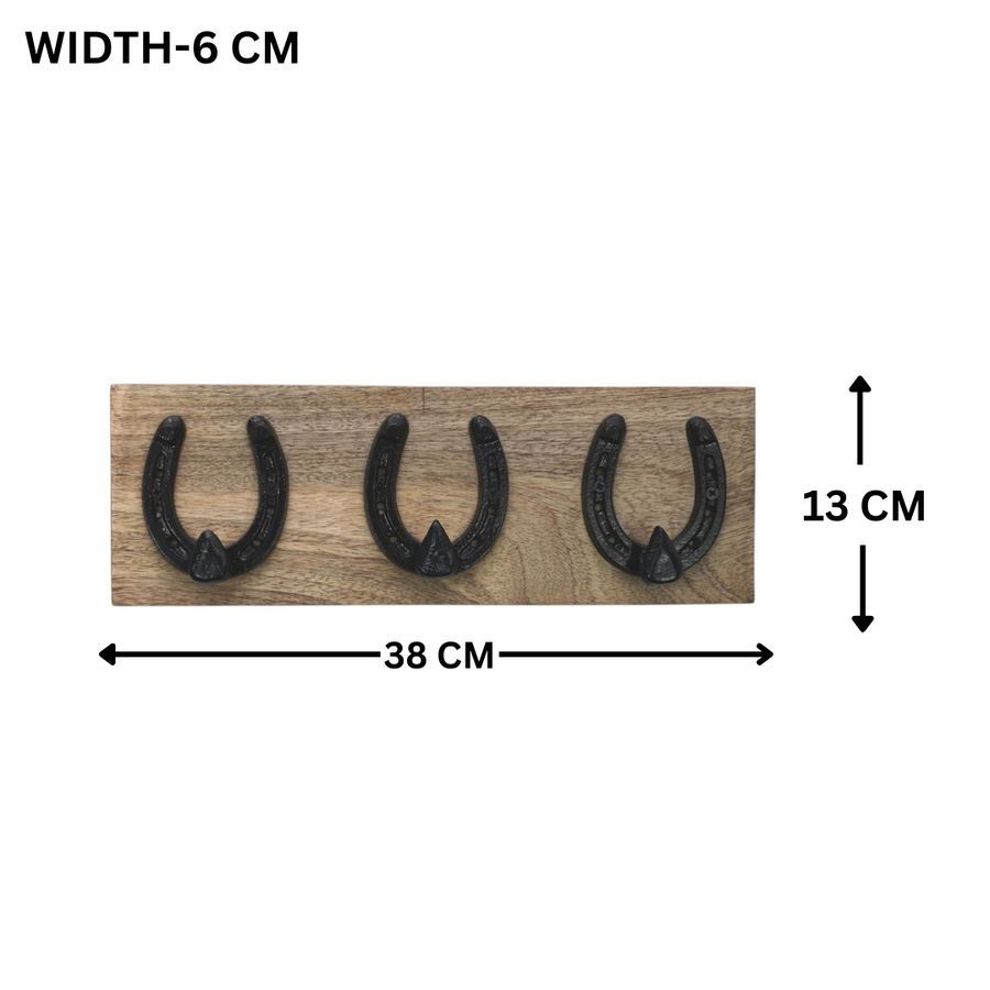 Horse Shoe Wall Hook - 3 Hooks