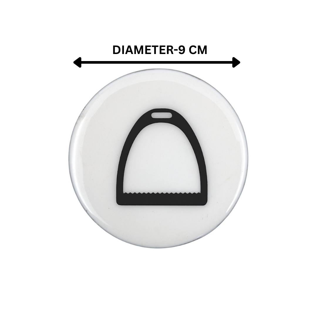 Horse Stirrup Coaster Acrylic Finish 3.5"