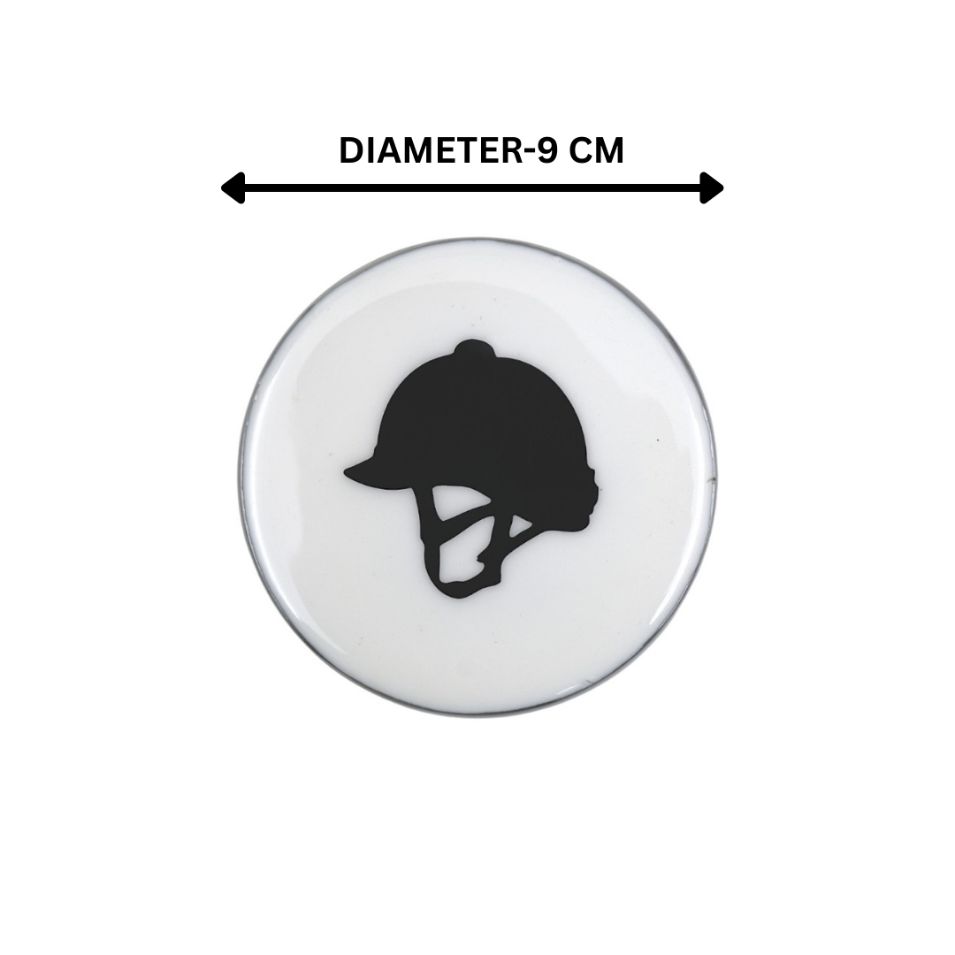 Horse Helmet Coaster Acrylic Finish 3.5"