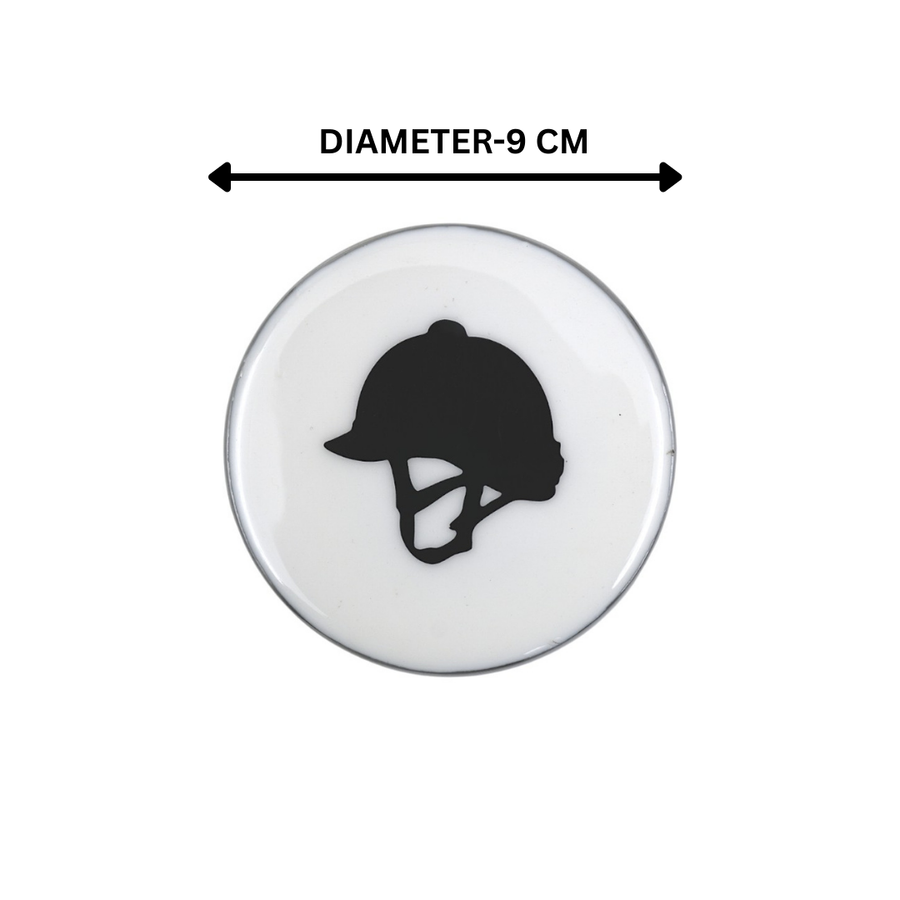 Horse Helmet Coaster Acrylic Finish 3.5"