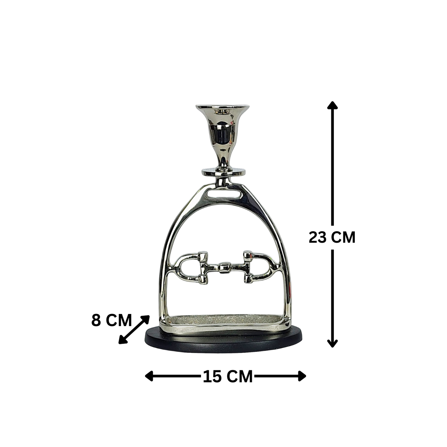 Horse Stirrup Bit Candle Stand 9"