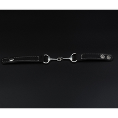Horse Bit Bracelet - Black Leather with Silver Plated Brass Bit | Equestrian Bracelet for Horse Lovers