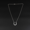 Silver Plated Brass Horseshoe Necklace - 16 Inch Chain | Equestrian Jewelry & Good Luck Charm