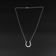 Silver Plated Brass Horseshoe Necklace - 16 Inch Chain | Equestrian Jewelry & Good Luck Charm