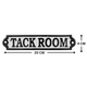 Tack Room Sign Cast Aluminium 20x4cm Stable & Horse Tack Room Plaque - Black/White