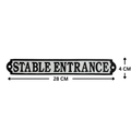 table Entrance Sign Cast Aluminium 28x4cm - Horse Stable & Yard Directional Plaque