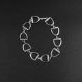 Equestrian Stirrup Bracelet - Silver Plated Brass Horse Riding Jewellery | 7.5 Inch Chain