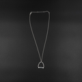Horse Stirrup Necklace - Silver Plated Brass Pendant on 16 Inch Chain | Equestrian Jewellery