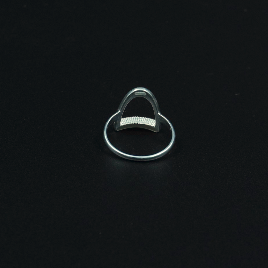 Horse Stirrup Ring - Silver Plated Brass | Equestrian Statement Ring