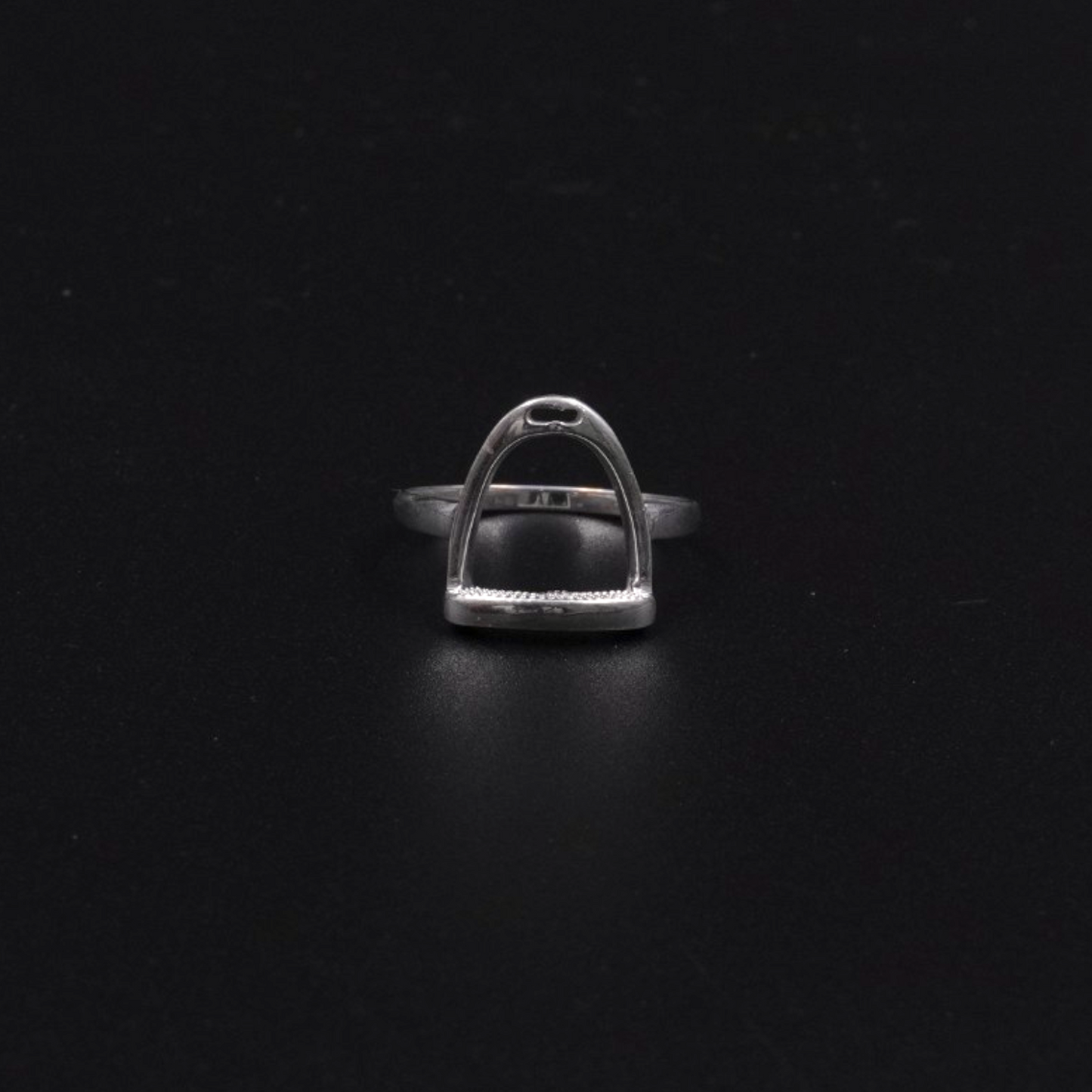 Horse Stirrup Ring - Silver Plated Brass | Equestrian Statement Ring