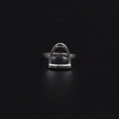 Horse Stirrup Ring - Silver Plated Brass | Equestrian Statement Ring