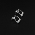 Horse Stirrup Earrings - Silver Plated Stud Earrings | Equestrian Jewellery