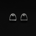 Horse Stirrup Earrings - Silver Plated Stud Earrings | Equestrian Jewellery