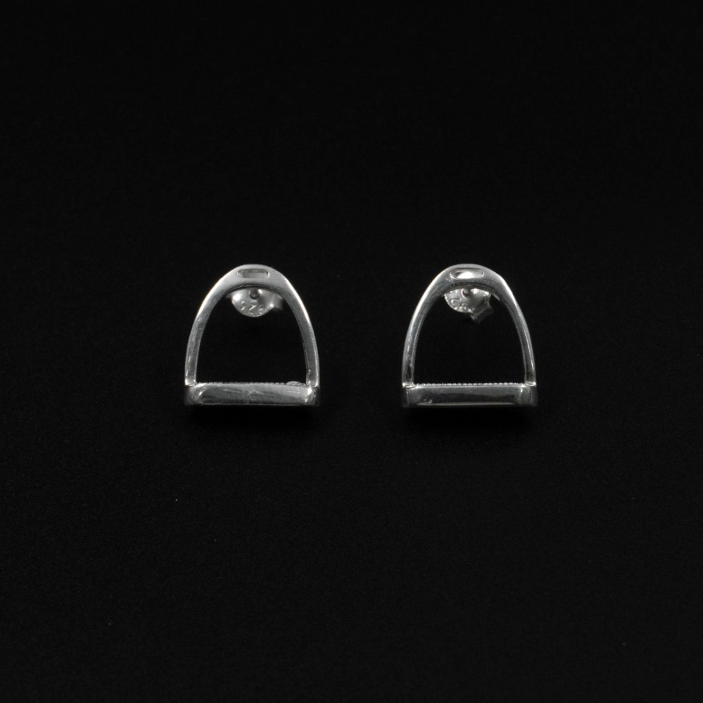 Horse Stirrup Earrings - Silver Plated Stud Earrings | Equestrian Jewellery