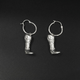 Equestrian Riding Boot Hoop Earrings - Silver Plated Dangle Earrings | Horse Rider Jewellery