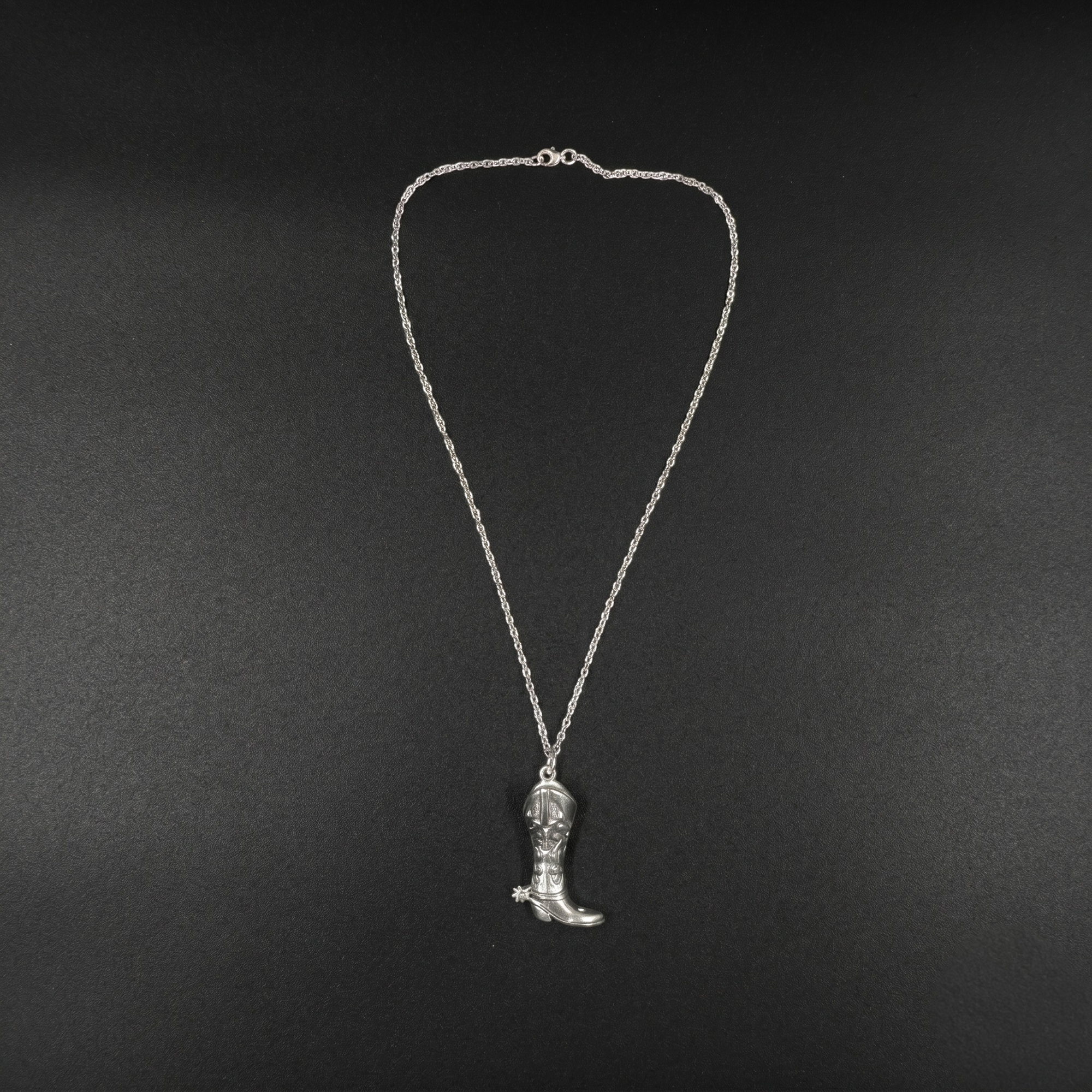 Equestrian Riding Boot Necklace - Silver Plated 16 Inch Chain | Horse Rider Jewellery