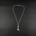 Equestrian Riding Boot Necklace - Silver Plated 16 Inch Chain | Horse Rider Jewellery