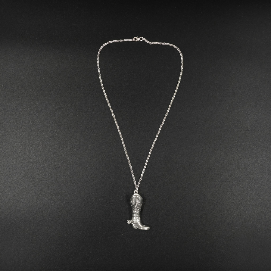 Equestrian Riding Boot Necklace - Silver Plated 16 Inch Chain | Horse Rider Jewellery