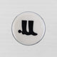 Horse Boot Coaster Acrylic Finish 3.5"