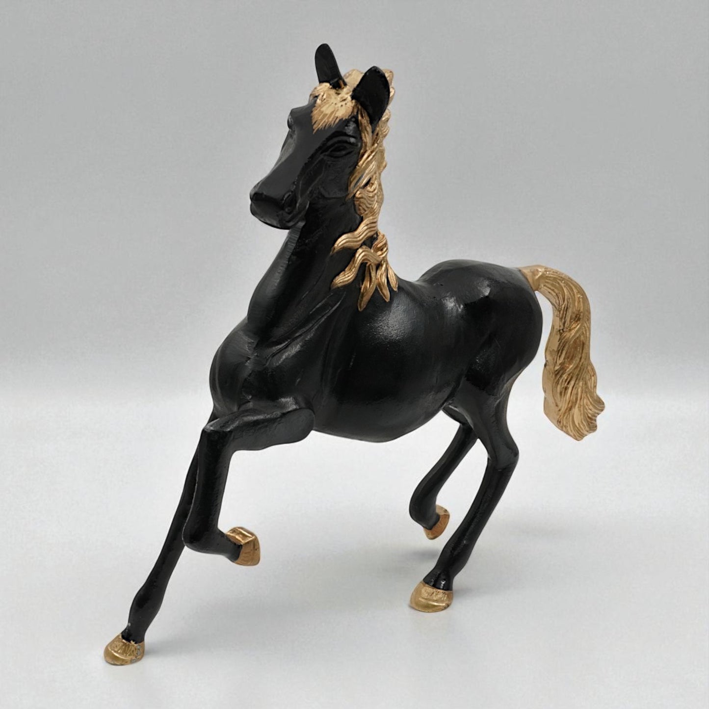 Horse Figure Black Gold