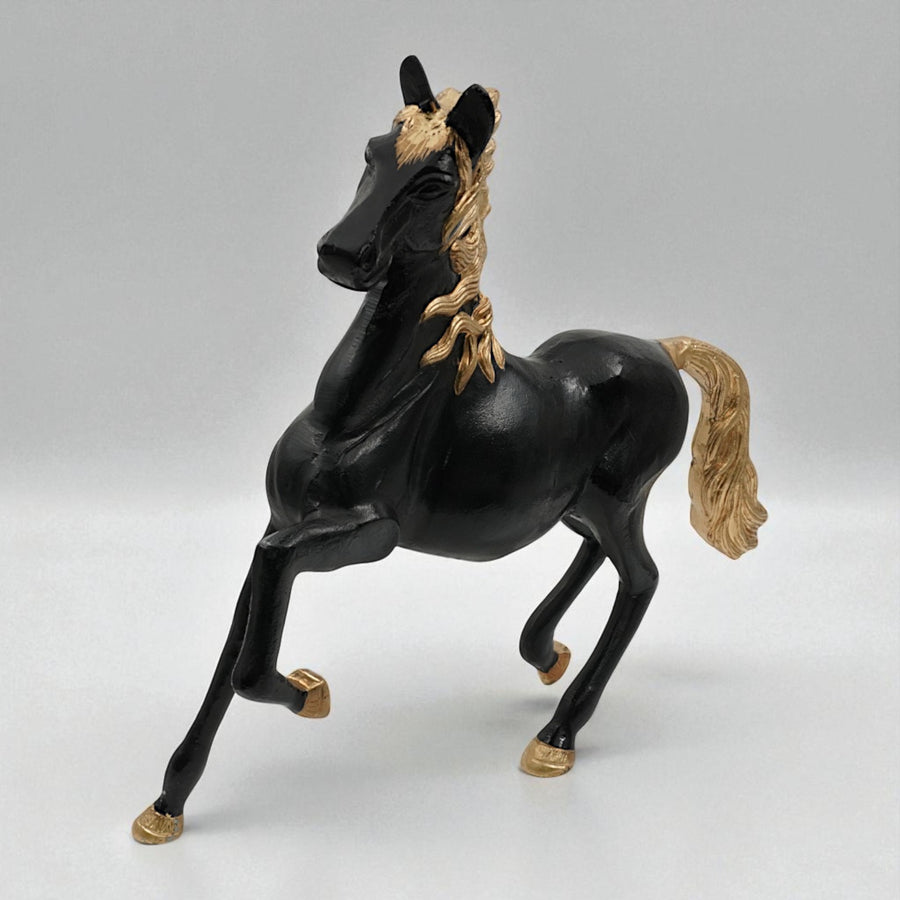 Horse Figure Black Gold
