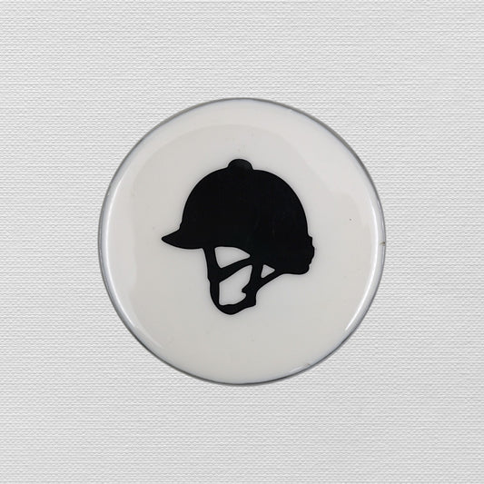 Horse Helmet Coaster Acrylic Finish 3.5"