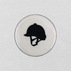 Horse Helmet Coaster Acrylic Finish 3.5"