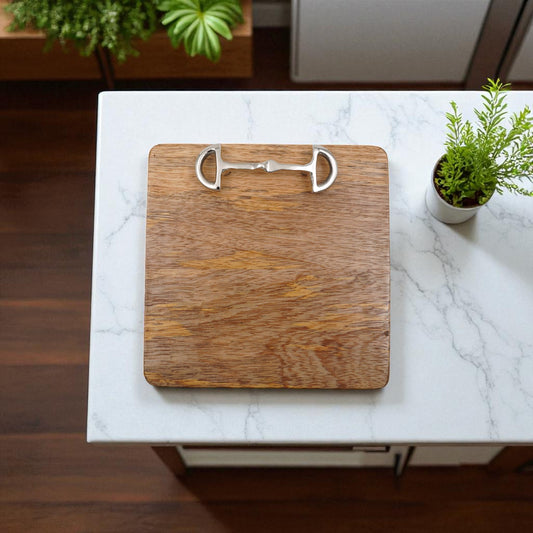 Horse Bit Chopping Board Square 8"