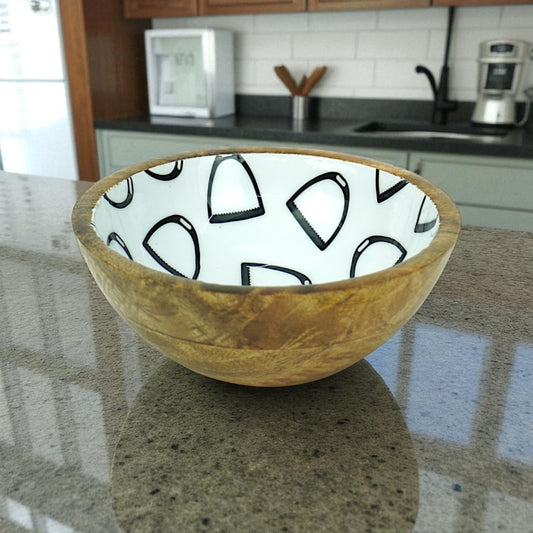 Horse Stirrup Bowl Acrylic Finish Round 6"