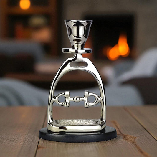 Horse Stirrup Bit Candle Stand 6"