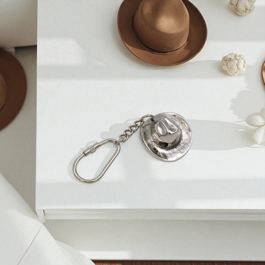 Cowboy Horse Hat Keyring