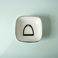 Horse Stirrup Bowl Acrylic Finish Square 4.5"